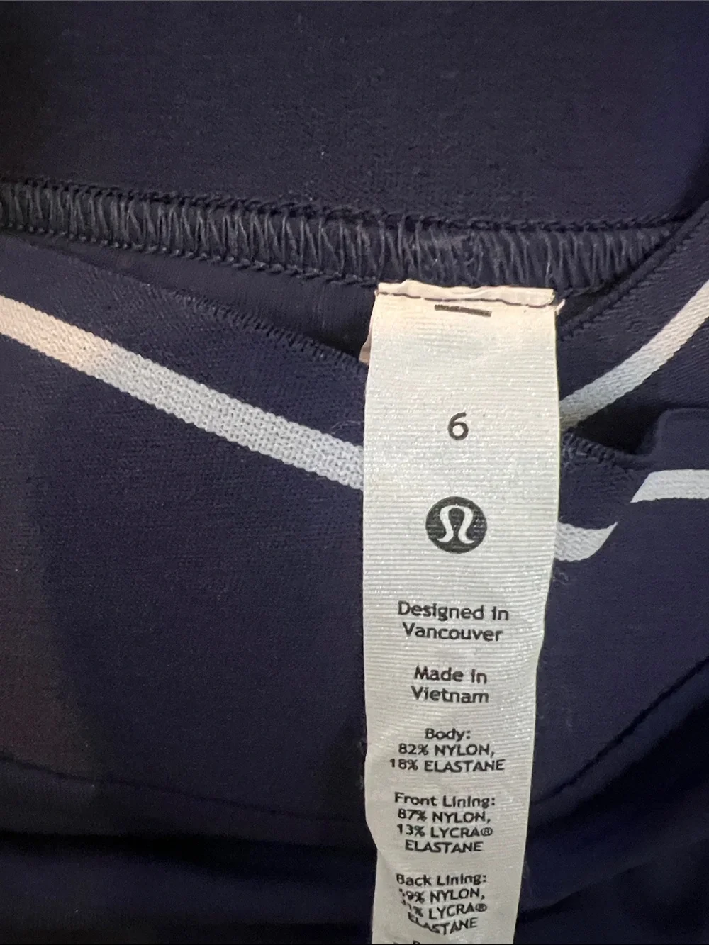 lululemon Navy Crop Top with Matching Tennis Skirt, Size 6